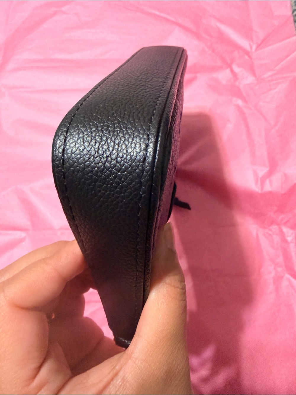 Louis Vuitton Black Embossed Monogram Chain Mini Pochette - Picture 5 of 9